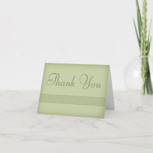 Custom Sage Green Irish Celtic Knot Thank You Card
