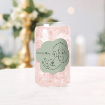 Custom Sage Green Labrador Glass | Dog Mom Gift