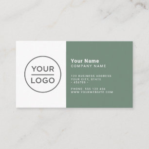 Custom sage green modern minimalist any color business card