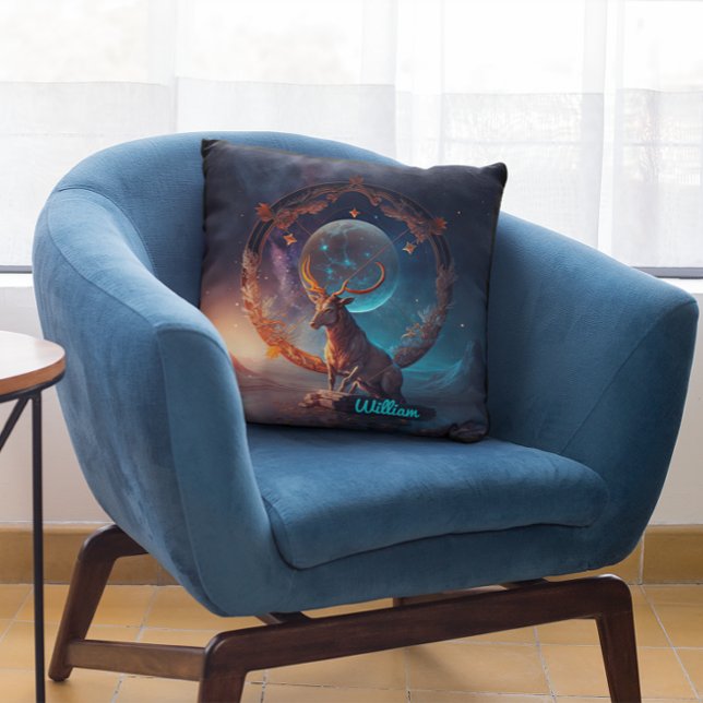 Custom Sagittarius Zodiac Fantasy Sun Sign Throw Pillow (Creator Uploaded)