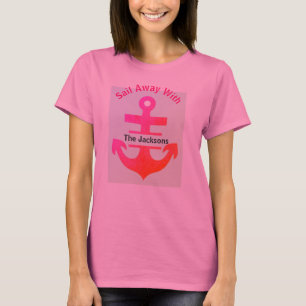 Custom Sail Away With Anchor Design T-Shirt