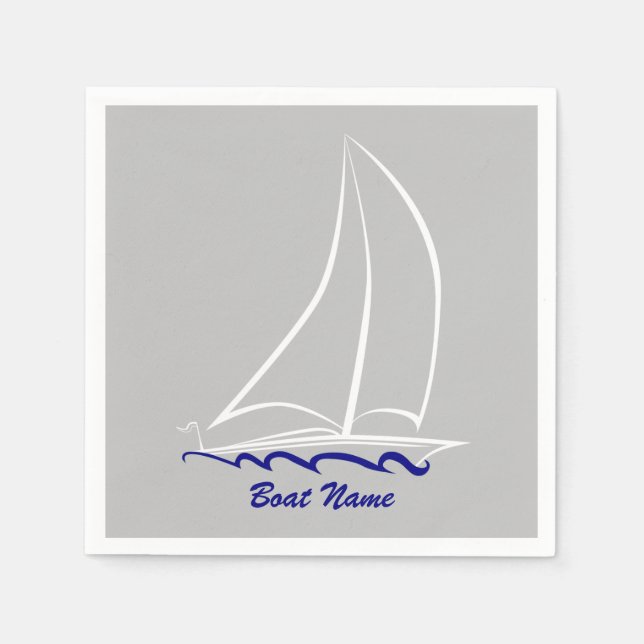 Custom Sailboat Napkins (Front)