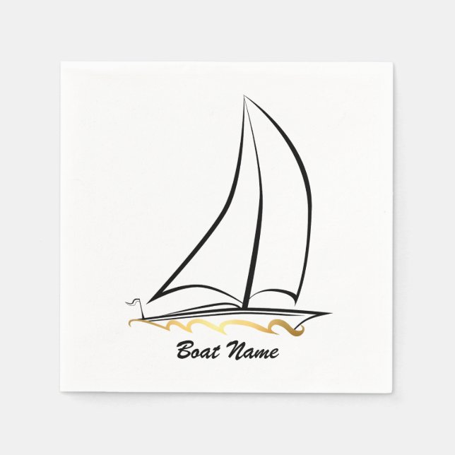 Custom Sailboat Napkins (Front)