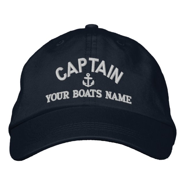 Custom sailing captains embroidered hat (Front)
