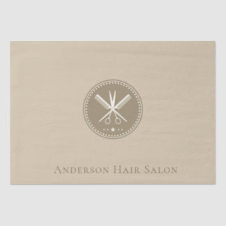 Custom Salon Elegant Neut – Taupe Star Logo Design Tissue Paper