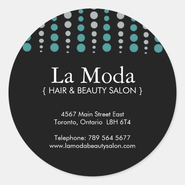 Custom Salon Stickers (Front)