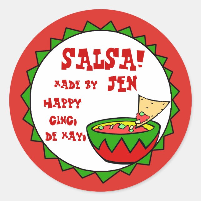 Custom Salsa Labels for Homemade Salsa (Front)
