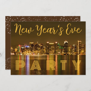 Custom San Diego NYE Party Invitation