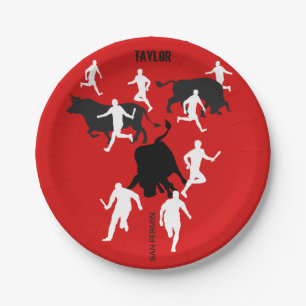 Custom, San Fermin Pamplona, bull run / encierro, Paper Plate