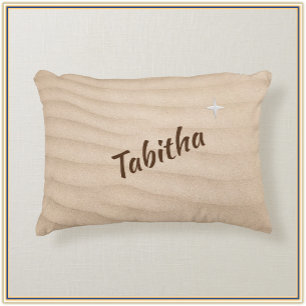 Custom Sand and Star Accent Pillow