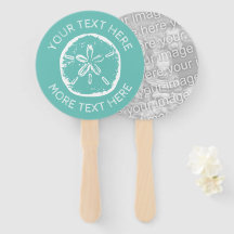 Custom sand dollar shell beach wedding party photo