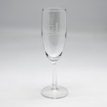 Custom Sand Etched Flute - Groom<br><div class="desc">High quality 6 oz flute glasses. This is a beautiful customized flute appropriate for any occasion. Personalize it to your liking.</div>