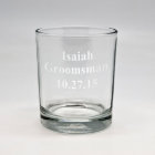 Custom Sand Etched Groomsman Rocks Glass 