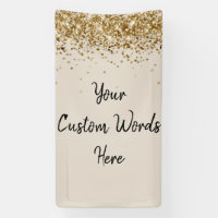 Custom Sand Khaki Black Gold Birthday Party Prop
