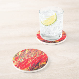 Custom Sandstone Coaster "Feather Blast"