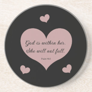 Custom sandstone coaster God is within her 