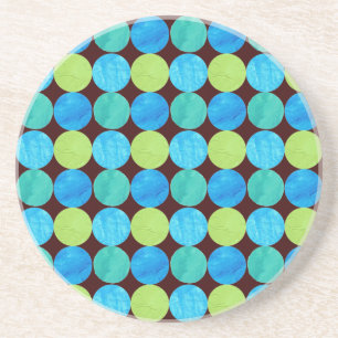 Custom Sandstone Coaster: Moons Grid Pattern Coaster