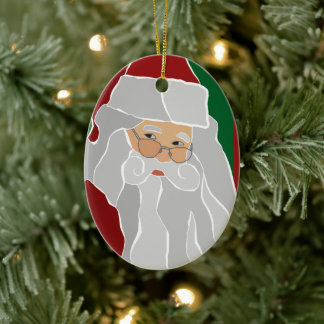 Custom Santa Claus  Ceramic Ornament
