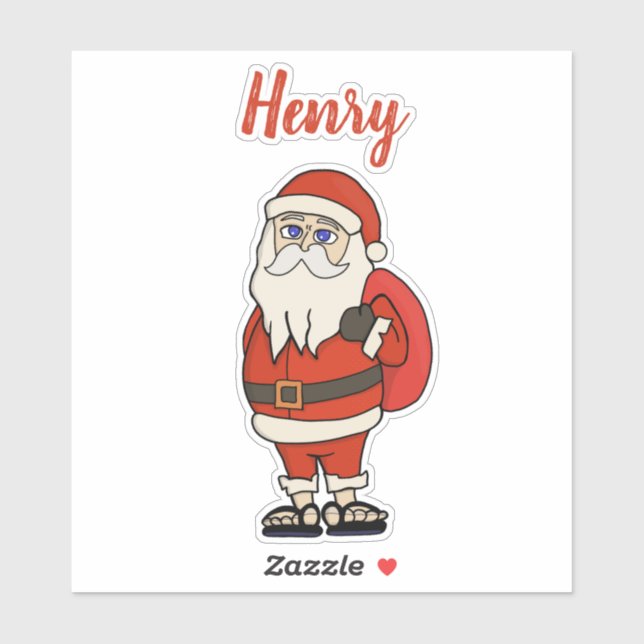 Custom Santa Claus Christmas Flip Flops (Sheet)