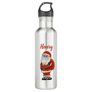 Custom Santa Claus Christmas Flip Flops 710 Ml Water Bottle