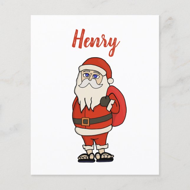 Custom Santa Claus Christmas Flip Flops Flyer (Front)