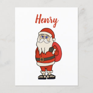 Custom Santa Claus Christmas Flip Flops Flyer