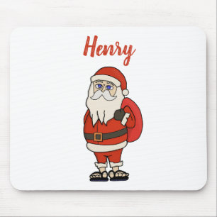 Custom Santa Claus Christmas Flip Flops Mouse Pad