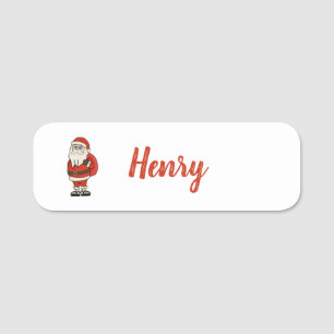 Custom Santa Claus Christmas Flip Flops Name Tag