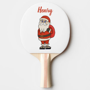 Custom Santa Claus Christmas Flip Flops Ping Pong Paddle