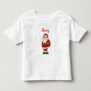 Custom Santa Claus Christmas Flip Flops Toddler T-shirt