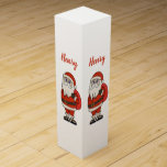Custom Santa Claus Christmas Flip Flops Wine Box<br><div class="desc">An adorable Santa Claus wearing flip flops to relax. Fun product for Christmas parties or family trips to the beach.
Add your favourite text by clicking Personalize this template.</div>