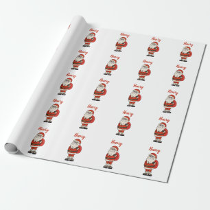 Custom Santa Claus Christmas Flip Flops Wrapping Paper