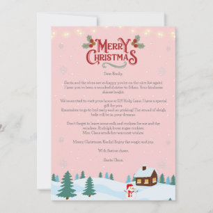 Custom Santa Claus Letter for Kids Holiday Card