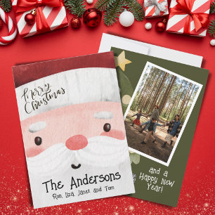 Custom Santa Claus Merry Christmas Photo Holiday Card
