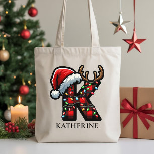 Custom Santa Holiday Tote Bag Gift for Family