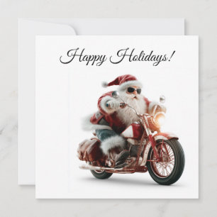 Custom Santa Motorcycle Holiday Greetings