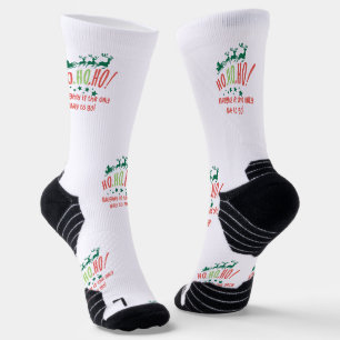Custom Santa Sleigh Christmas, Ho Ho Ho Socks