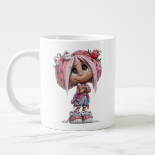 Custom Sassy Strawberry Harajuku Large Coffee Mug