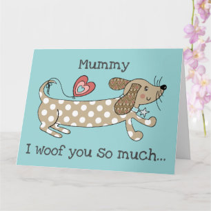 Custom Sausage Dog Dachshund Mother's Day Card