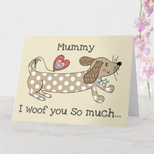 Custom Sausage Dog Dachshund Mother's Day Card