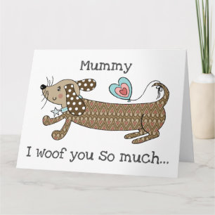 Custom Sausage Dog Dachshund Mother's Day Card