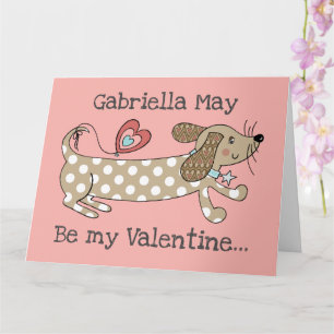 Custom Sausage Dog Dachshund Valentine's Day Card