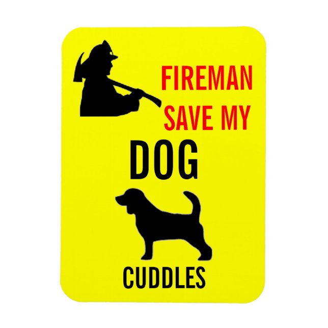 Custom Save My Dog Fire Safety Magnet (Vertical)