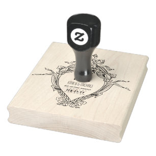 Custom Save the Date ART DECO Gatsby Style Rubber Stamp