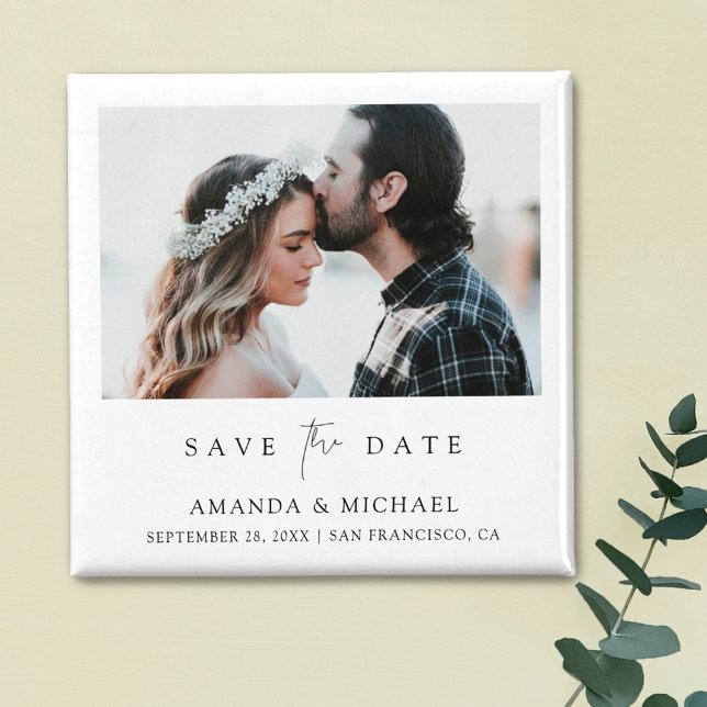 Custom Save the Date Magnet Template with Photo (Creator Uploaded)