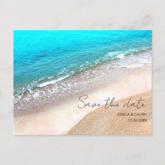 Custom Save The Date Postcard Beach Wedding