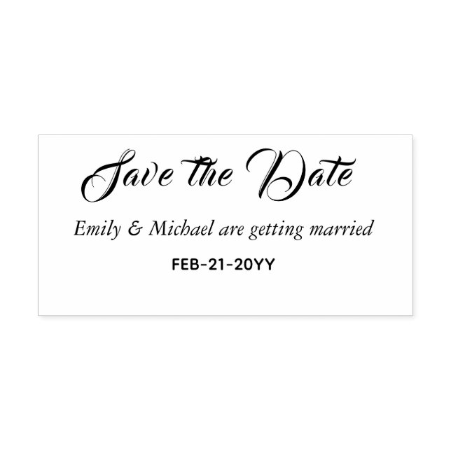 Custom Save the Date Wedding Stamp Personalized 2 (Imprint)