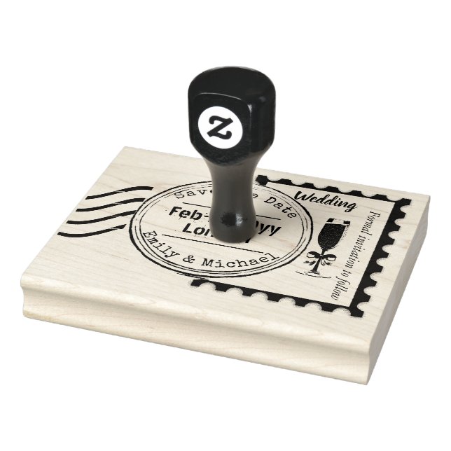 Custom Save the Date Wedding Stamp POSTAGE style (Stamp)