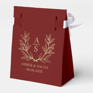 Custom Save The Date With Wreath Favor Box