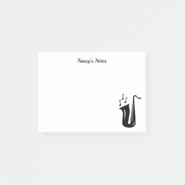 Custom saxophone post it notes for saxophonist (Front)